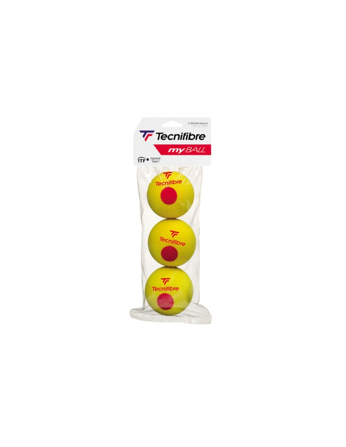 BOLSA PELOTAS TECNIFIBRE MY BALL FOAM X3 1 BOLSA PELOTAS TECNIFIBRE MY BALL FOAM X3
