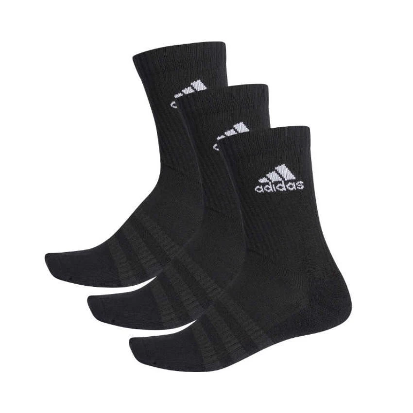CALCETINES ADIDAS CUSH CRW 3PP NEGROS 1 CALCETINES ADIDAS CUSH CRW 3PP NEGROS