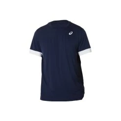 CAMISETA ASICS MEN COURT SS TOP MIDNIGHT/BRILLIANT WHITE