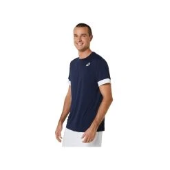 CAMISETA ASICS MEN COURT SS TOP MIDNIGHT/BRILLIANT WHITE -K-Swiss Comercio camiseta asics men court ss top midnightbrilliant white 3