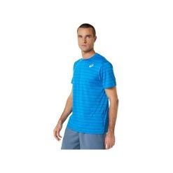 CAMISETA ASICS MEN COURT STRIPE SS TOP DIRECTOR BLUE -K-Swiss Comercio camiseta asics men court stripe ss top directoire blue 2