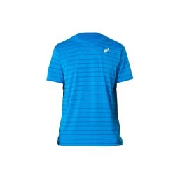 CAMISETA ASICS MEN COURT STRIPE SS TOP DIRECTOR BLUE
