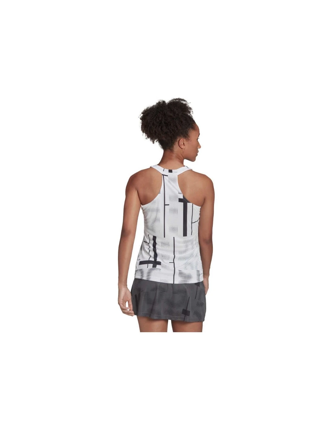 CAMISETA DE TIRANTES ADIDAS CLUB GRAPH WHITE/BLACK 4 CAMISETA DE TIRANTES ADIDAS CLUB GRAPH WHITE/BLACK - Imagen 4