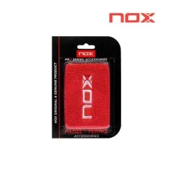 NOX MUÑEQUERA BLISTER 2UD ROJA CON LOGO BLANCO