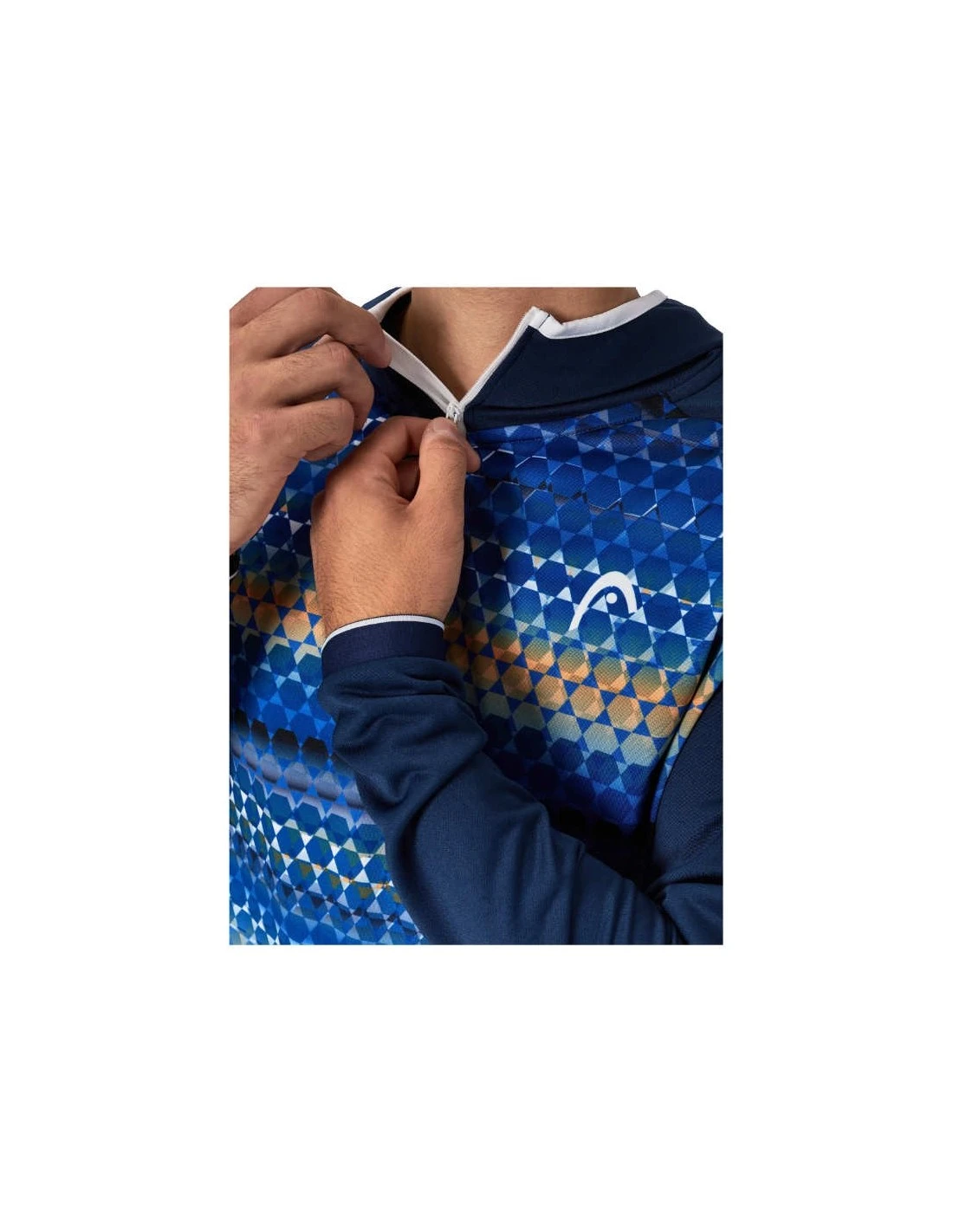 SUDADERA HEAD TOPSPIN DARK BLUE PRINT 4 SUDADERA HEAD TOPSPIN DARK BLUE PRINT - Imagen 4